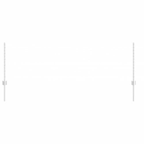vidaXL Eingebetteter Zaunpfosten 11 Stk. Silber 120 cm | Aus verzinktem Stahl für Langlebigkeit, Geeignet für verschiedene Zaungrößen nach Bedarf, Schlankes Design,