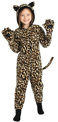 Wbesty Kids Animal Onesie Boys Girls Black Cat Costume Kids Cheetah Blue Monster Jumpsuit for Birthdays Parties, 6-8Y