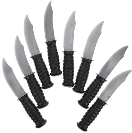 Parliky 8 pièces Jouets Couteaux Simulation Sécurité Halloween Accessoires Cosplay Décoration Garçon Fille