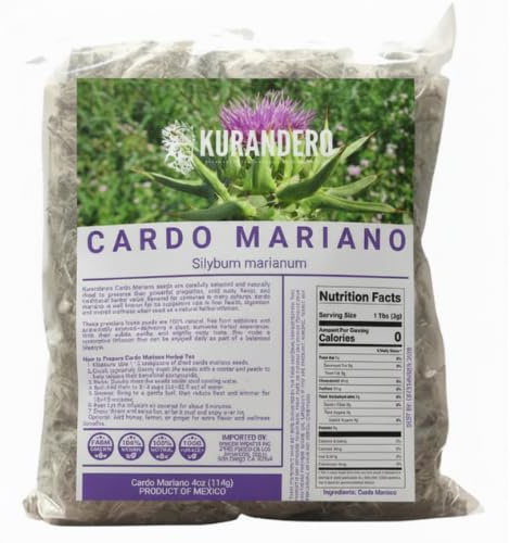 VIRAL KURANDERO Cardo Mariano-4oz (113gr) is 100% natural, vegan, and additive-free. Rich in antioxidants, aides digestion. Enjoy as a soothing herbal tea or daily wellness boost and overall vitality.
