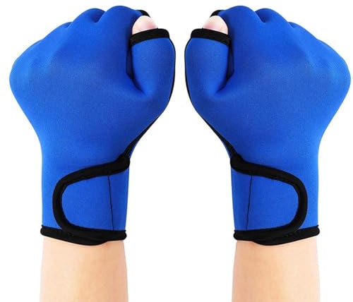 Dykning Simhandskar - Justerbar Neopren 2 Mm Fingerlösa | Nya eller Palmhandskar Anti-Duck | För Vuxna Och Barn Under Simträning, Snorkling Och S