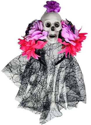 Halloween Spinnennetz Spitzen Stirnband Mit Punk Totenkopf Rosenverzierung Für Cosplay Mode Und Festivals Gothic Rosenschädel Haar Accessoire Für Frauen