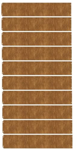 Bordure de Jardin en Acier, Bordure de Pelouse Gazon Parterre Métal Barrière Clôture de Jardin 10 pcs 20x103 cm Acier corten Flexible