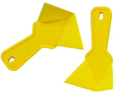 ZoraYorce 2 raschietti angolari per cartongesso, spatola per cartongesso, utensili, spatola angolare in plastica per pavimenti, pareti, piastrelle in ceramica, malta per stucchi per utensili per