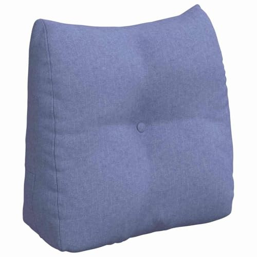 Mhdvray Cuscino per schienale blu jeans 45 x 24 x 50 cm in tessuto vellutato con supporto ergonomico per la schiena e fodera rimovibile per letto, divano, sedia da ufficio e casa ufficio