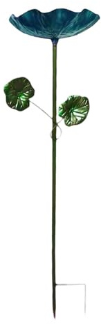 Bird Bath - Vintage Flower Feeder Made of Iron, Decorative Garden Water Bowl with Rust-Resistant Coating, Sturdy Base Design, Ideal for Bird Feeding in the Backyard, Courtyard, In