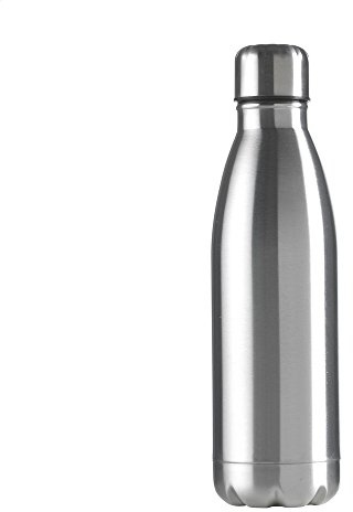 eBuyGB Unisex Adult Double Walled Metal Flask - Silver, 500 ml