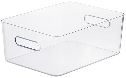 SmartStore Compact Organizer Clear41x29x15,5cm I Extra robuste Aufbewahrungsbox & Ablage I 100% BPA-freies SAN Plastik I Organisation für Küche, Kühlschrank, Schubladen I Kompakt & stapelbar