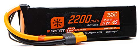 Spektrum SPMX224S100 2200mAh 4S 14.8V Smart G2 LiPo 100C IC3, Multi