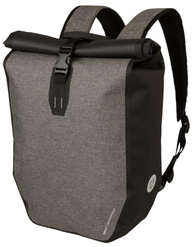 AGU Shelter Fahrradrucksack Wasserdicht, 21L Fahrradrucksack für Herren und Damen mit Reflektierende Details, Rucksack Fahrrad mit Laptopfach aus Premium Recyceltes Polyester - Grau