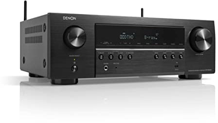 Denon AVR-S660H 5.2-Kanal AV-Receiver, Dolby Surround Sound, 6 HDMI Eingänge Und 1 Ausgang, 8K HDMI, Bluetooth, WLAN, AirPlay 2, HEOS Multiroom, Alexa Kompatibel, Schwarz