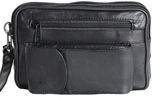 Sotala Herren Handgelenktasche Handtasche Tasche Echt Leder Geld Bag Umhängetasche Herrentasche