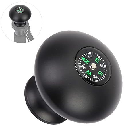 Cyllde Monopod Compass Knob Outdoor Universal Trekking Pole Stick Monopod Tripod Head Grip Knob with Compass Monopod Accessory