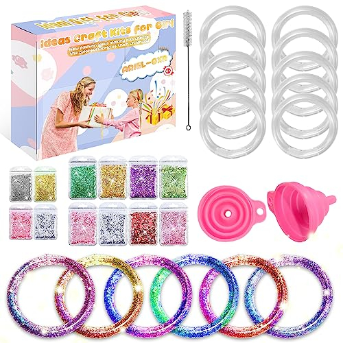ariel-gxr 10PCS Freundschaftsarmband-Bastelsets für Mädchen, Bastelset Mädchen 7 8 9 10 Jahre,Geburtstagsgeschenk für Mädchen