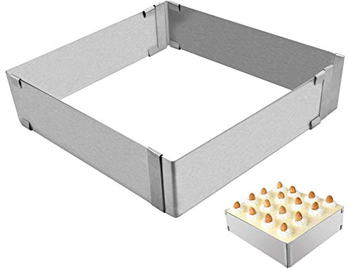 Rectangular Baking Frame Extendable Oven Rectangular Adjustable Cake Ring Rectangular Cake Mold Rectangular For Pastry Cake Adjustable Rectangular For Mousse,Cream Dessert Cake
