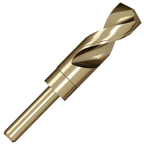Meccion HSS Cobalt Drill Bit 28mm Reduced Shank Twist Drill Bit for Metal, Stainless Steel, Aluminium, Wood, Plastic, Non-Ferrous Etc.