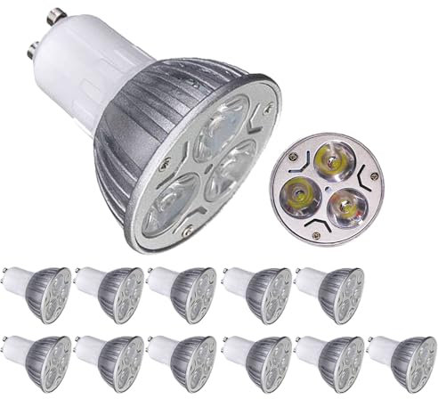 Chao Zan GU10 LED kaltweiss Lampe,3W LED Strahler,60° Abstrahlwinkel,300 Lumen LED Leuchtmittel,Nicht Dimmbar Reflektor Birnen