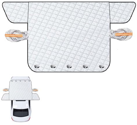Mikiuly Protector De Parabrisas, Parasol Coche Delantero, Cubierta Parasol Coche Delantero, Nieve Cubiertas, Protector de Parabrisas Magnético, Protege De Rayos Antihielo Y Nieve, UV, Lluvia, 1pc