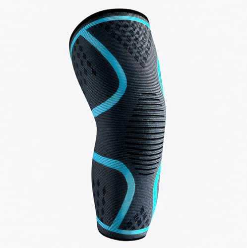 Kniebandage für Meniskus und Bänder, Kniebandage für Damen und Herren, Kompressions-Kniebandage für Arthrose und Arthritis, Gym, Crossfit, Basketball, Fußball, Volleyball, MMA, 2er-Pack, Blau, S