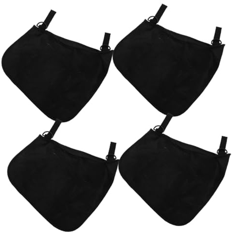 HAPINARY 4 Stück Tragbare Seitentaschen für Kinderwagen aus Polyester mit Verstellbarem Gurt Praktische Aufbewahrungstaschen für Reisen und Einkäufe im Freien Schwarz