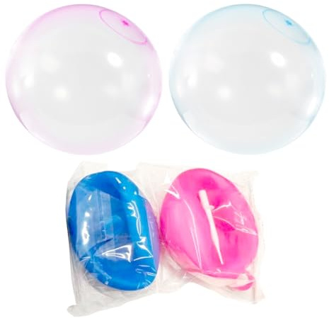 2 x Super Bubble Ball: Sieht aus wie eine Glocke und spielt wie ein Ball! Aufblasbarer Gartenball, Outdoor-Gartenspielzeug, geeignet für Jungen und Mädchen ab 6 Jahren