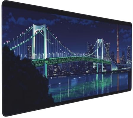 Tapis de Souris Pont Lac Tapis de Souris XXL 1200x600x3mm, Imperméable Tapis de Souris XXL Tapis Souris Mouse Pad, Base Atidérapante, Haute Précision et Vitesse pour Gamer, Deco Bureau Femmes Cadeaux