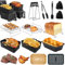 Ninja Heißluftfritteuse Zubehör, Airfryer Zubehör für Ninja Foodi Max Dual Zone Heißluftfritteuse AF400EU AF451EU AF300EU 7.6L-9.5L, Silikonform für Ninja heißluftfritteuse,Airfryer Accessories
