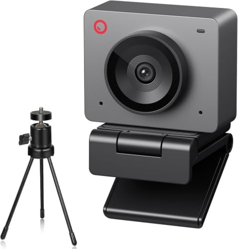 OBSBOT Meet SE 1080P 100FPS webbkamera för PC, USB-webbkamera med AI-spårning, mikrofon, stativ, steglös HDR, skönhetsläge, plug&play-streaming-kamera för laptop/stationär dator, konferenser, grå | Mikrofon, stativ, fasad HDR, skönhetsläge, plug and play-streaming-kamera för bärbar dator/stationär dator, konferenser, grå