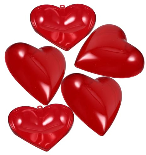 TOPBATHY 5stücke Befüllbare Herzkugel Aus Transparente Valentinstagsdekoration Herzförmige Party-ornamentkugel Durchsichtige Befüllbare Kugel Für Geschenke Oder Dekoration Aufhängen
