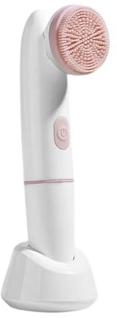 Brosse de nettoyage du visage, brosse vibrante électrique, masseur ultrasonique pour le visage avec 2 têtes de brosse, outil de soins de la peau rechargeable pour nettoyer les pores en profondeur