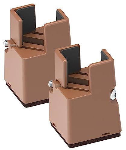 PartyKindom 2pcs Adjustable Platform Bed Riser Block for Furniture Legs Heightening Table Leg Pad for Desk Chair Stability Improvement