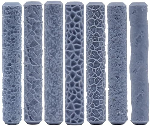 REDPALACE Crafts, 7 rulli texture per terreni, argilla polimerica per la modellazione di ceramica, fai da te, motivi decorativi per artigianato, ideale per Warhammer, HeroQuest e altro ancora
