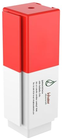Thai Inhaler - Innovativo inalatore nasale con doppio sistema a innesto, con oli essenziali, portatile, compatto e combinabile, aromaterapia to-go (Rosso)