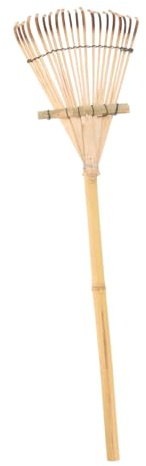 TOYANDONA Rastrillo de Bambú para Jardinería Rastrillo Portátil Herramienta Manual de Jardín de Césped