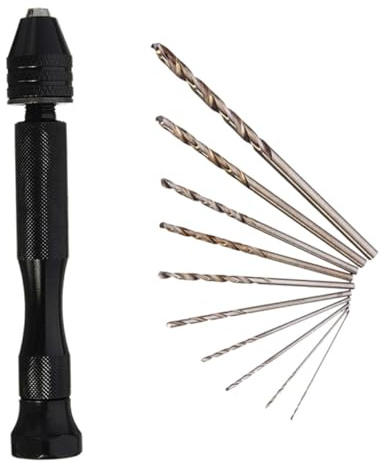 Angoily 10piezas Taladro Manual Para Carpintería Con Brocas Rotativas Para Grabado De Joyería Herramienta De Precisión Acero
