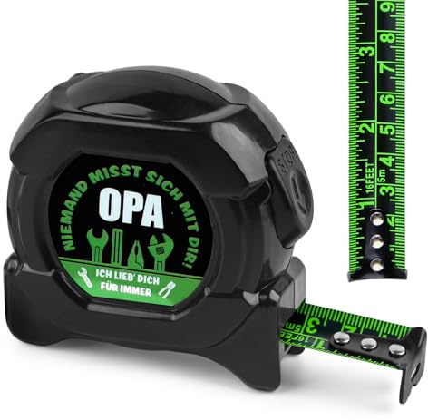 Opa Maßband mit Spruch – „Niemand Misst Sich Mit Dir! Opa, Ich Lieb' Dich Für Immer“ | Geschenk für Opa | Lustiges Werkzeug für Heimwerker | Geschenkidee Geburtstag Vatertag Männer