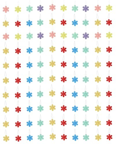 Dawutocap Lot de 100 enfile-aiguilles en forme de fleur avec poignée ergonomique pour couture et tricot - Outil de bricolage bas pour personnes âgées