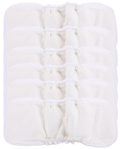 MOLUCKFU Inserts De Couche En Fibre De Bambou Pour Bébé, Absorbants Et Lavables, Douces Serviettes Urinaires 6 Pièces, Réutilisables Et Respirantes, Taille Unique, Utilisation Quotidienne
