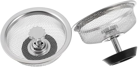 COLLBATH 2 pièces Filtre Évier Cuisine Acier Inoxydable Tamis Lavabo Inox Anti-rouille Protection Anti-bouchon pour Évier de Cuisine et Salle de Bain