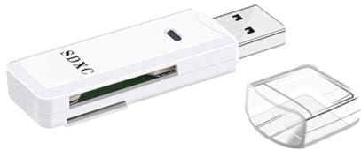 Wadakada Lecteur de Cartes Mémoire USB 3.0 SD TF 2 en 1 pour Appareil Photo, pour PC Portable, Appareil Photo B