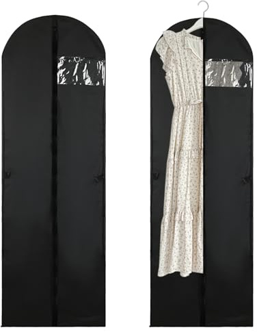 2 Pcs Portatrajes para Hombres Mujeres, 180 x 60 cm Fundas Ropa Largos, Funda Ropas, Portarropas, Bolsa Ropa impermeables y prueba de polvo para Hogar, viajes, almacenamiento de ropa