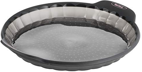Tefal Crispybake J4170814 Molde Tarta 27 cm, forma rectangular desmontable y con gran fondo, revestimiento antiadherente, fácil desmonte, de acero al carbono, con grosor 3/10, Steel