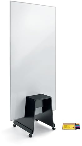 SIGEL MUB04 Tableau blanc portable (90 x 180 cm), support, Meet up Set pour méthode agile