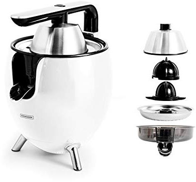 Presse Agrumes Double Cônes Avec Filtre En Acier Presspod Blanc Kitchencook