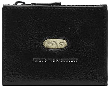 Fossil Geldbörse für Herren Andrew, Eco Leder Kartenetui schwarz 10,8 cm L x 1,0 cm B x 8,3 cm H ML4394001
