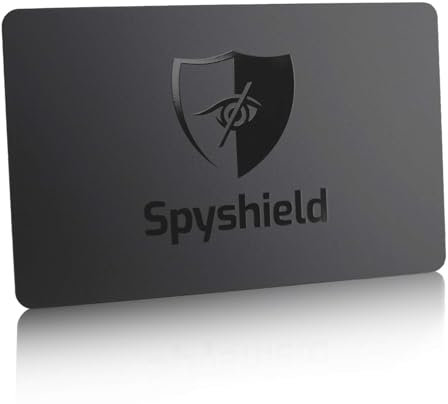 Spyshield RFID Blocker Karte NFC Schutzkarte mit Störsender | Bank-, EC-, Kreditkarte, Reisepass schützen | RFID-Schutz für Cliphalter, Geldbörse (1er Set)