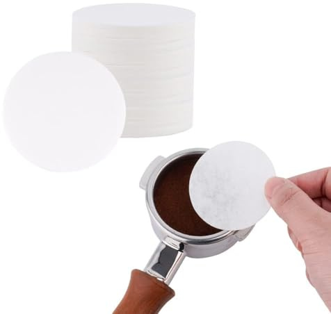 watchget Espresso-Papierfilter, 58 mm, Einweg-Kaffeefilter, Papier, Espresso-Filter, Puck-Sieb, Siebträgerpapier für 58 mm Siebträger, Körbe, Espresso-Kaffeemaschine, 1000 Stück