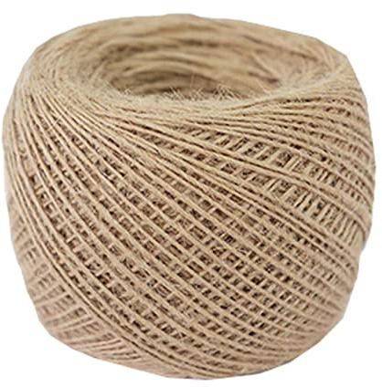 ZEALMAX Cuerda de yute de cáñamo 100% natural para manualidades, decoración de bricolaje, aplicaciones de jardinería, cordel de yute, 1 mm x 400 metros (1312 pies)