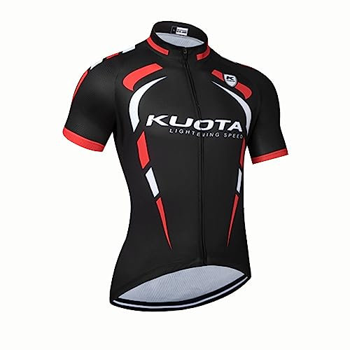 louizumify Professionelle Herren-Reitbekleidung mit kurzen Ärmeln, elastisches und atmungsaktives Material, Sonnenschutz, 3 Taschen