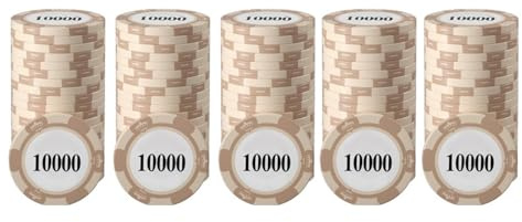 VGEBY Poker-Chip-Set, 20 Stück, Gramm-Chips, Klarer Druck, Große Zahlen, Professionelle Spiel-Zählscheiben für Brettspiele (10000